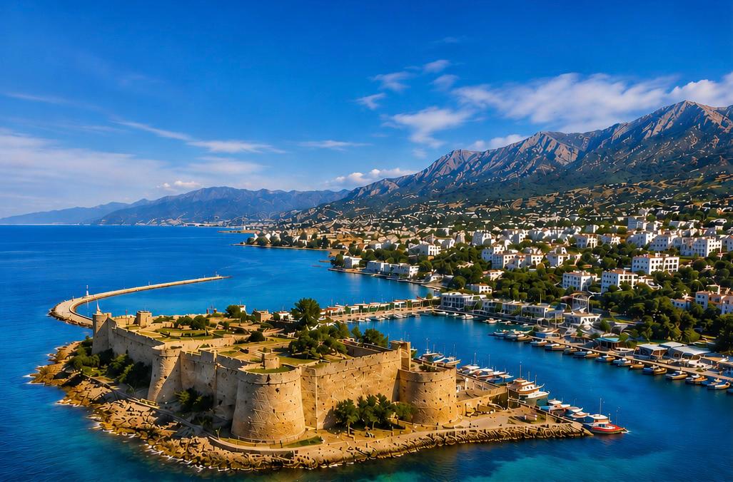 Kyrenia harbour and castle on the North Cyprus coast
